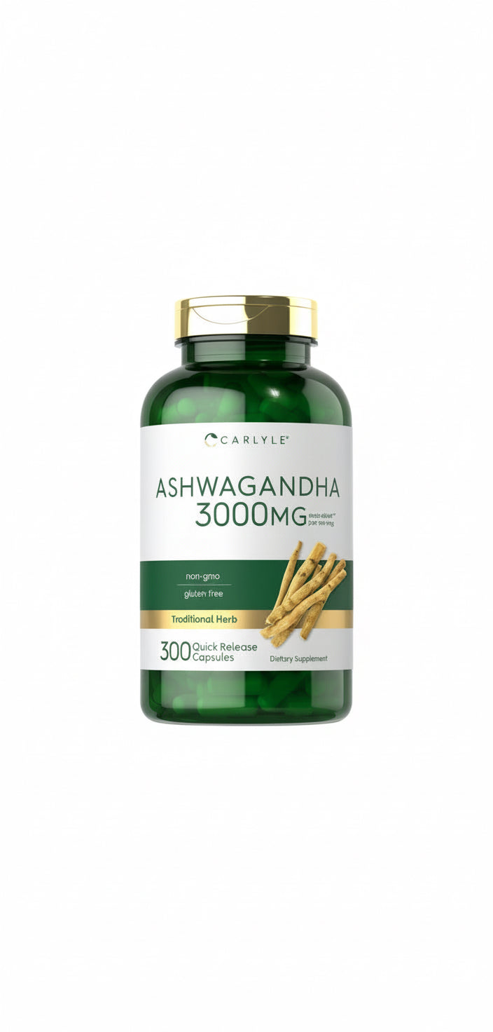 Ashwagandha Capsules | 3000Mg Supplement | 300 Pills | Non-Gmo, Gluten Free | by