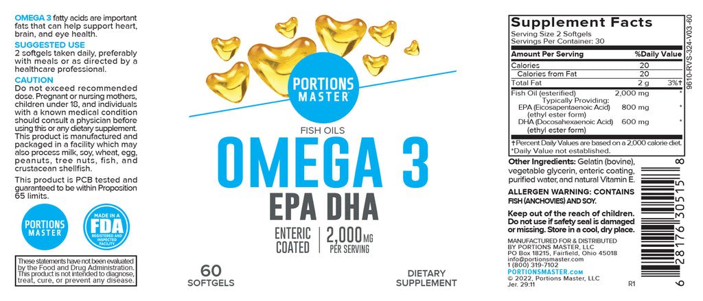 Omega 3 Fish Oil - Heart, Brain, & Eye Health