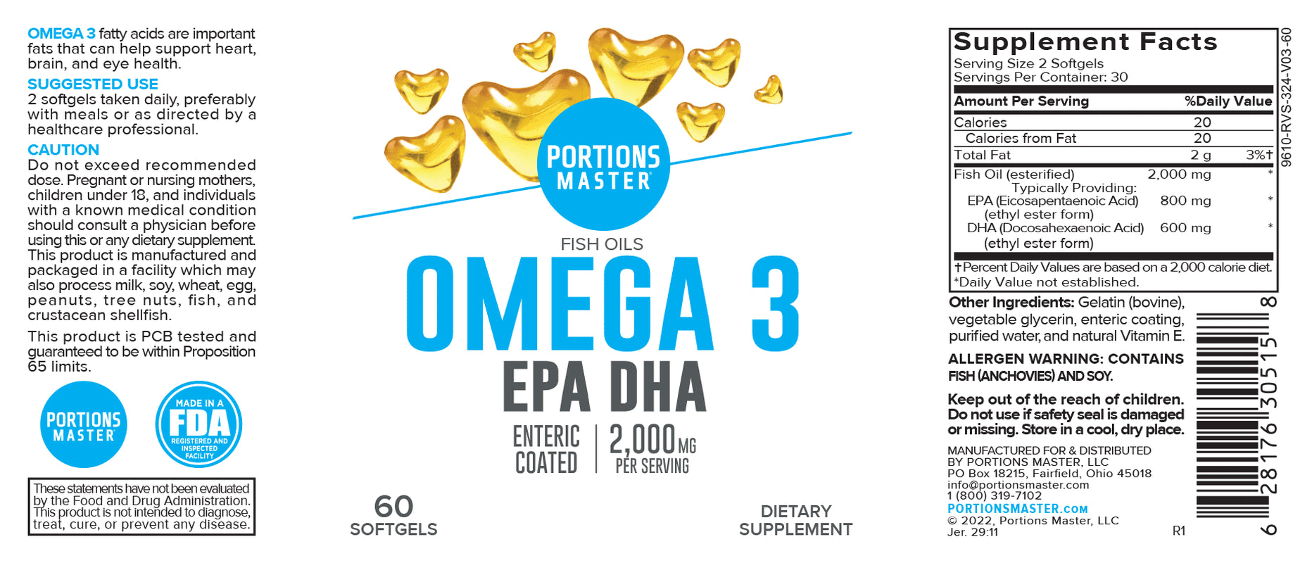 Omega 3 Fish Oil - Heart, Brain, & Eye Health